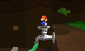 Mario standing on the Faucet at Water's Edge Way