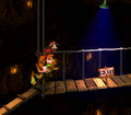 The Kongs and Winky approach the exit of the level