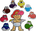 Baby Mario and the Yoshis