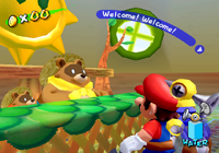 Mario in the Boathouse in Super Mario Sunshine.