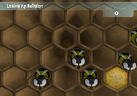 Screenshot of Zingers in the Busy Beehive background from Donkey Konga 2