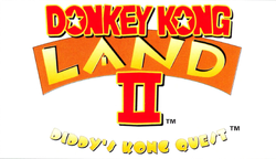Early Donkey Kong Land 2 logo, with original subtitle