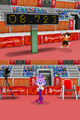 Charmy Appears as a referee for Sonic characters in Javelin Throw, Hammer Throw, 10m Platform, Trampoline and Vault