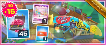 The Banana Wingtip Pack from the Cat Tour in Mario Kart Tour