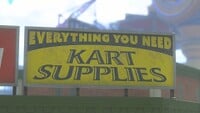 Kart Supplies sign in Mario Kart World