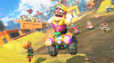 An official screenshot of Wario in Mario Kart World.