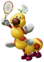 Artwork of Wiggler from Mario Tennis Fever