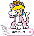 Icon for a coloring sheet featuring Cat Peach