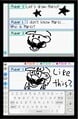 Promotional screenshot for PictoChat featuring Mario