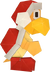 An origami Fire Bro from Paper Mario: The Origami King.