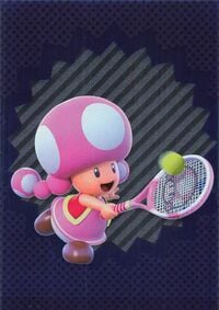 Toadette sport card from the Super Mario Trading Card Collection