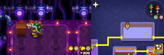 Block 66 in Peach's Castle of Mario & Luigi: Bowser's Inside Story + Bowser Jr.'s Journey.