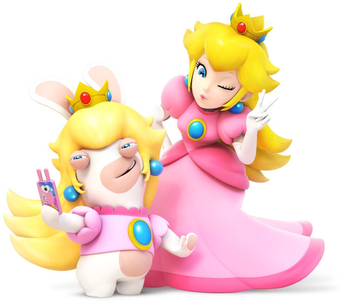 File:Rabbid n Peach - RabbidsKingdomBattle.png - Super Mario Wiki, the ...