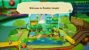 Rumble Jungle, a jungle-themed world in Yoshi's Crafted World.