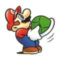 Mario, with a shell