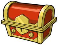 A treasure chest in Wario Land: Shake It!