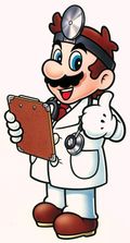 Artwork of Dr. Mario from Dr. Mario 64