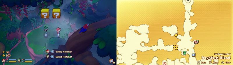 ? blocks 10-11 in Raynforst Island from Mario & Luigi: Brothership