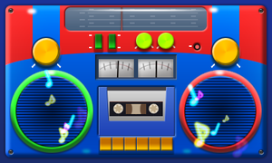 Music option in the Records section of the remake's star menu. Here, only the upper screen is shown, without the list of songs.
