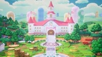 Peach's Castle as seen in the fake version of the Mushroom Kingdom in Mario & Luigi: Brothership