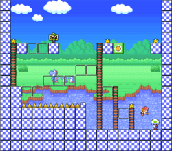 Level 2-2 map in the game Mario & Wario.