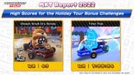 Highest scores recorded on December 25, 2022 in two bonus challenges from the 2022 Holiday Tour