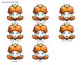 Concept art showing Daisy's facial expressions.
