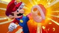 Mario performing the 3D Red Shell's finishing blow