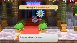 A Star Piece in Glitzville from the remake of the Paper Mario: The Thousand-Year Door for the Nintendo Switch.