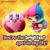 Valentine's Day E-card featuring Kirby and the Rainbow Curse artwork of Kirby and Elline