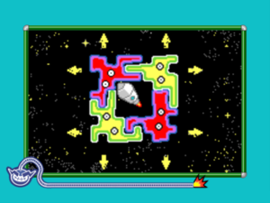 The microgame Space Trap from WarioWare: D.I.Y. Showcase