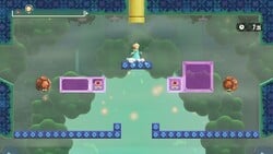 A section of the Dizzy Dash Down with Rrrumbas and Jewel blocks from the attraction Mysterious! Maze Race from the game Super Mario Bros. Wonder – Nintendo Switch 2 Edition + Meetup in Bellabel Park