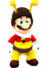 Rendered model of Bee Mario in Super Mario Galaxy.