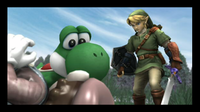 Link/Yoshi defeat Pit/Mario