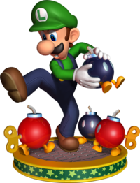 Artwork of Luigi from Mario Party 5.