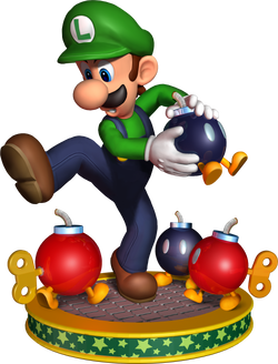Artwork of Luigi from Mario Party 5.