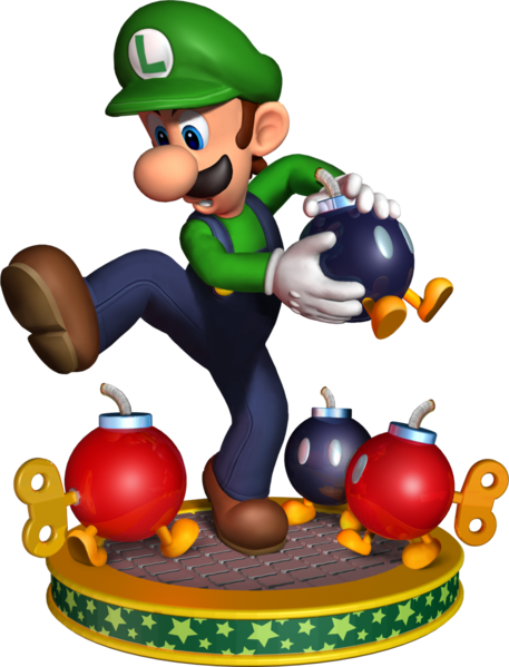 File:Luigi Artwork - Mario Party 5.png