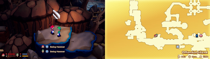 Third Hidden Block in Offandon Island from Mario & Luigi: Brothership