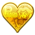 A Peach Cosmetics gold badge