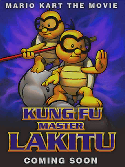 The poster of Kung Fu Master Lakitu in Mario Kart Tour.