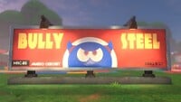 Bully Steel advert in Mario Kart World