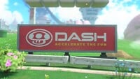 Dash billboard in Mario Kart World