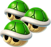 The icon for the Triple Green Shells in Mario Kart World