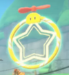 A yellow ring, as seen in Mario Kart World