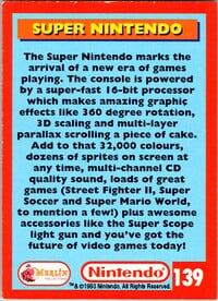 One of the Nintendo Collector Cards