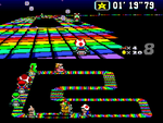 The image for "Rainbow Road" from Super Mario Kart on Nintendo Music.