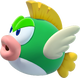 Artwork of a Deep Cheep from New Super Mario Bros. U, where they do not appear, though they later do in New Super Luigi U