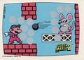 A scratch-off card produced by Topps for Super Mario Bros. 2