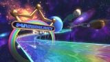 View of the starting line of 3DS Rainbow Road