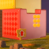 Squared screenshot of a falling block from Super Mario 3D World.